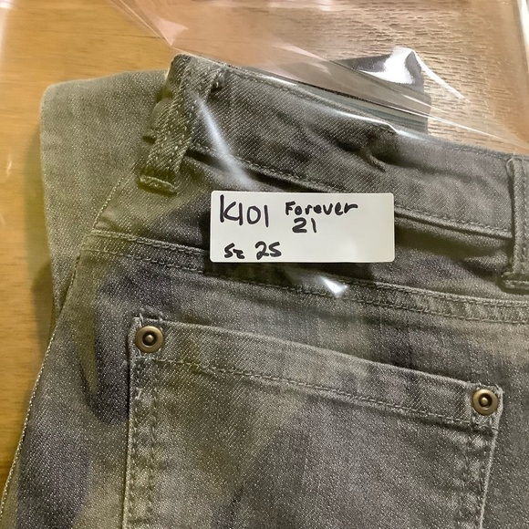 Forever 21 Jeans Lot Sz 25 White Grey Slim Skinny - Picture 12 of 13